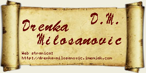Drenka Milošanović vizit kartica
